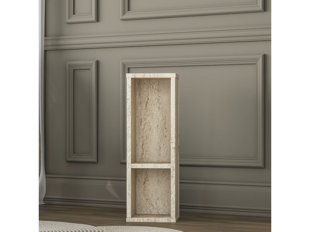 Mesita auxiliar de madera «AD108» - 20 x 18 x 60 cm - Travertino