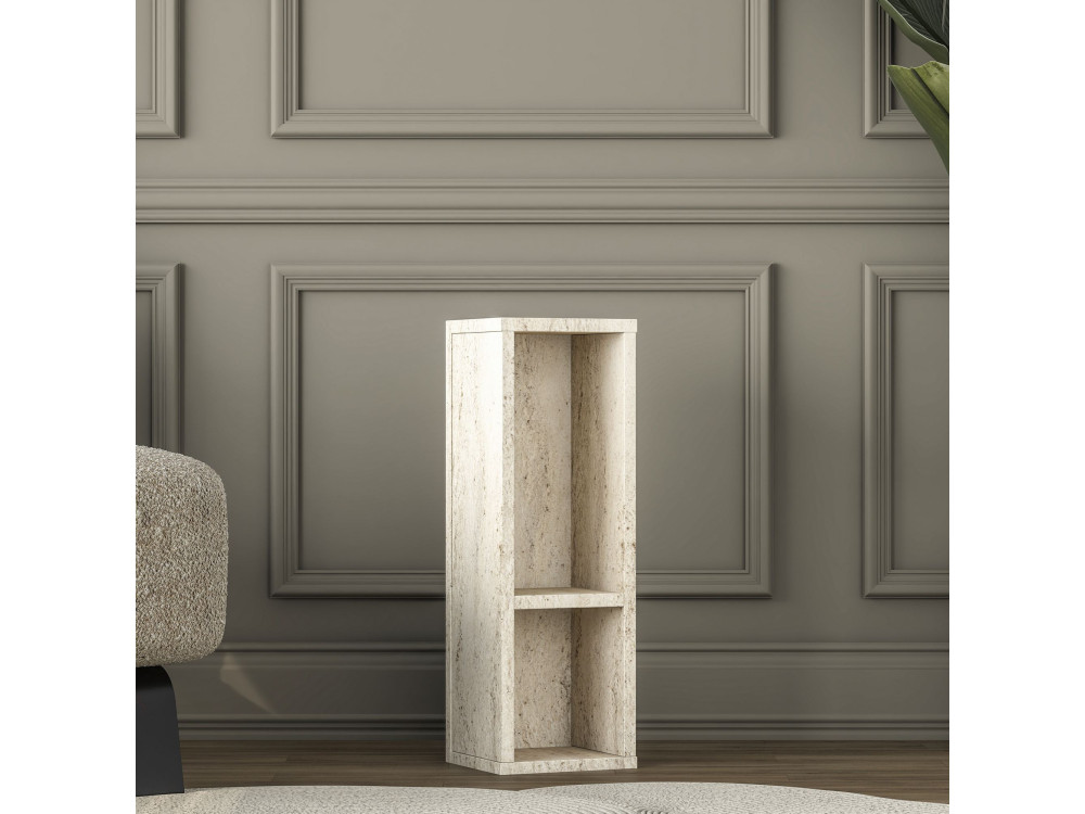Mesita auxiliar de madera «AD108» - 20 x 18 x 60 cm - Travertino