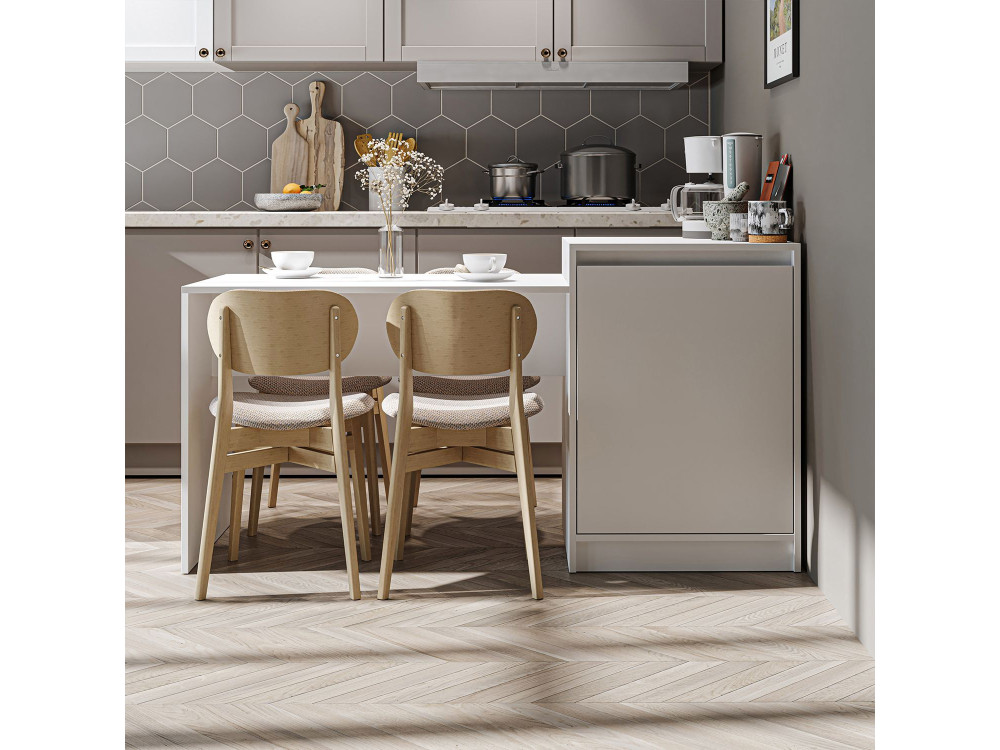 Mesa de cocina de madera «2784» - 160 x 60 x 85 cm - Blanca