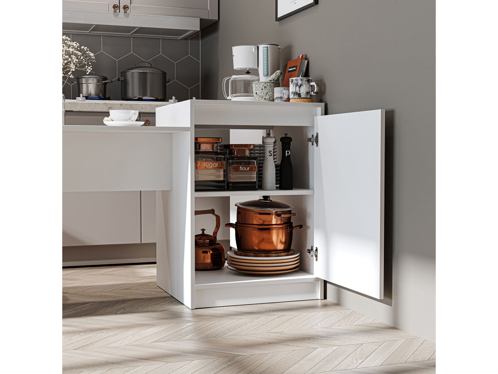 Mesa de cocina de madera «2784» - 160 x 60 x 85 cm - Blanca