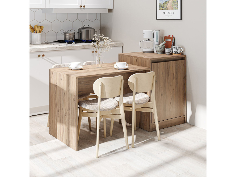 Mesa de cocina de madera «2785» - 160 x 60 x 85 cm - Pino del Atlántico