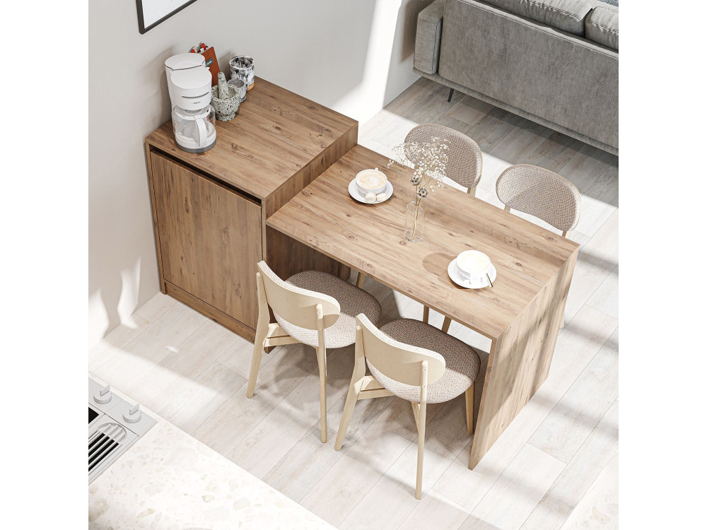Mesa de cocina de madera «2785» - 160 x 60 x 85 cm - Pino del Atlántico