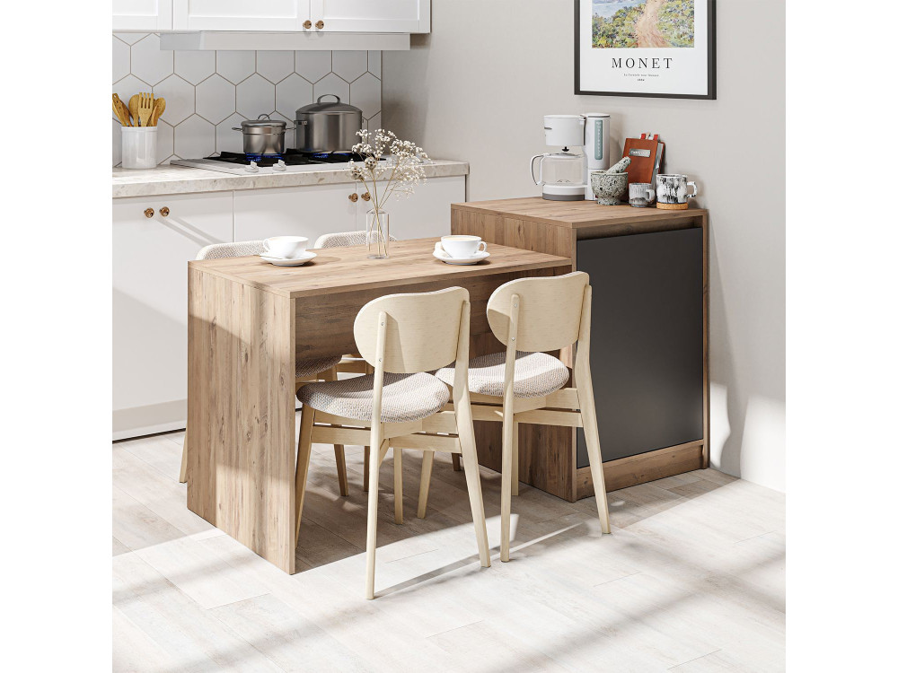 Mesa de cocina de madera «2787» - 160 x 60 x 85 cm - Pino del Atlántico