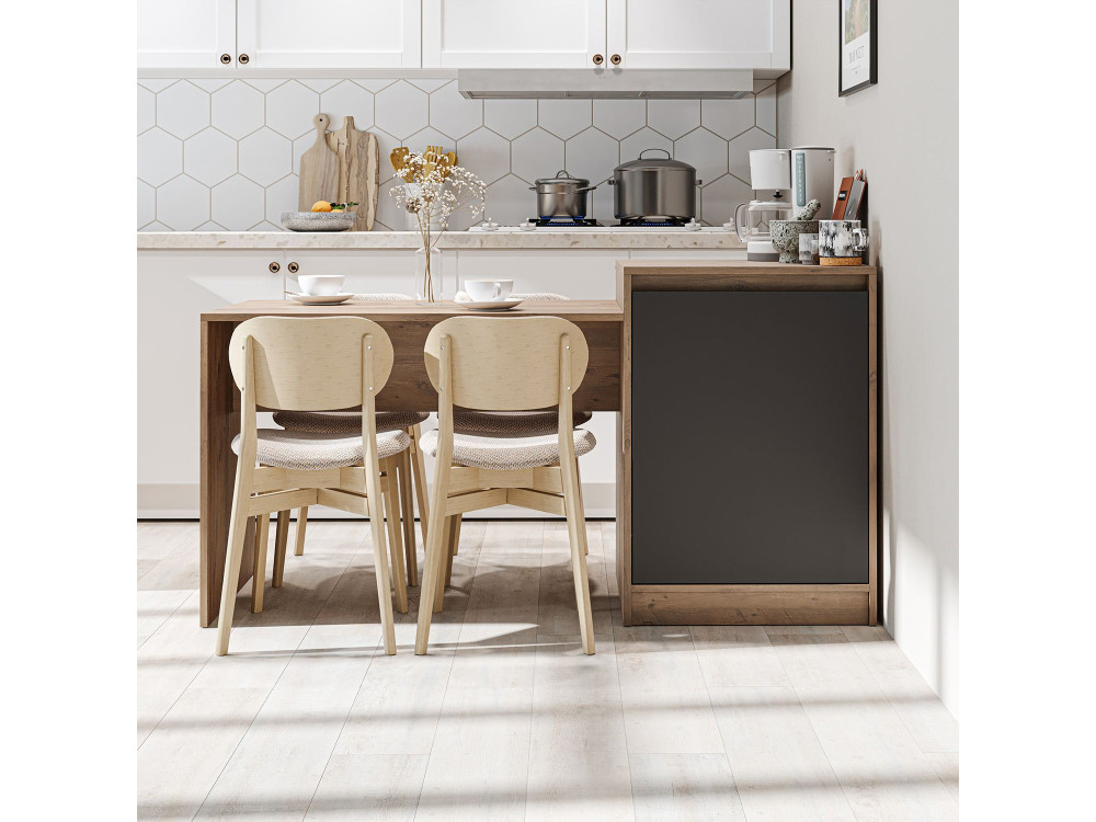 Mesa de cocina de madera «2787» - 160 x 60 x 85 cm - Pino del Atlántico