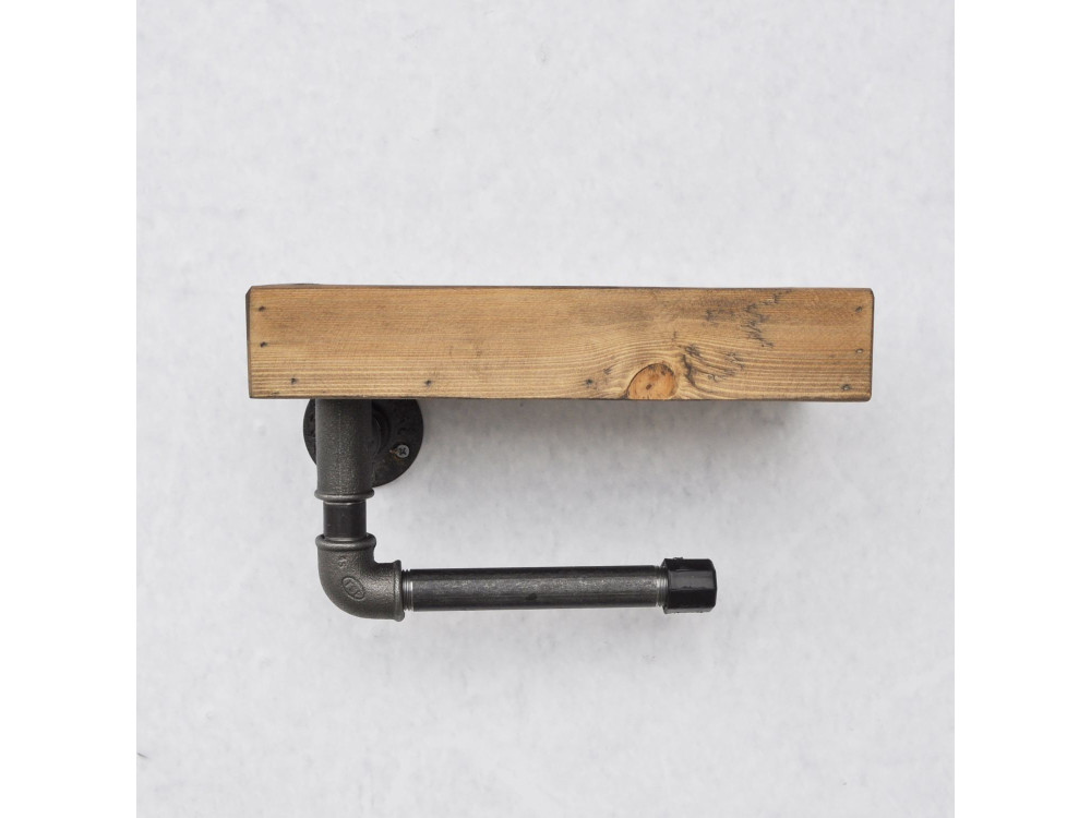 Estante de madera para tubos «Boruraf117» - 28 x 14 x 16 cm - Marrón