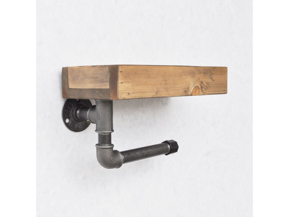 Estante de madera para tubos «Boruraf117» - 28 x 14 x 16 cm - Marrón