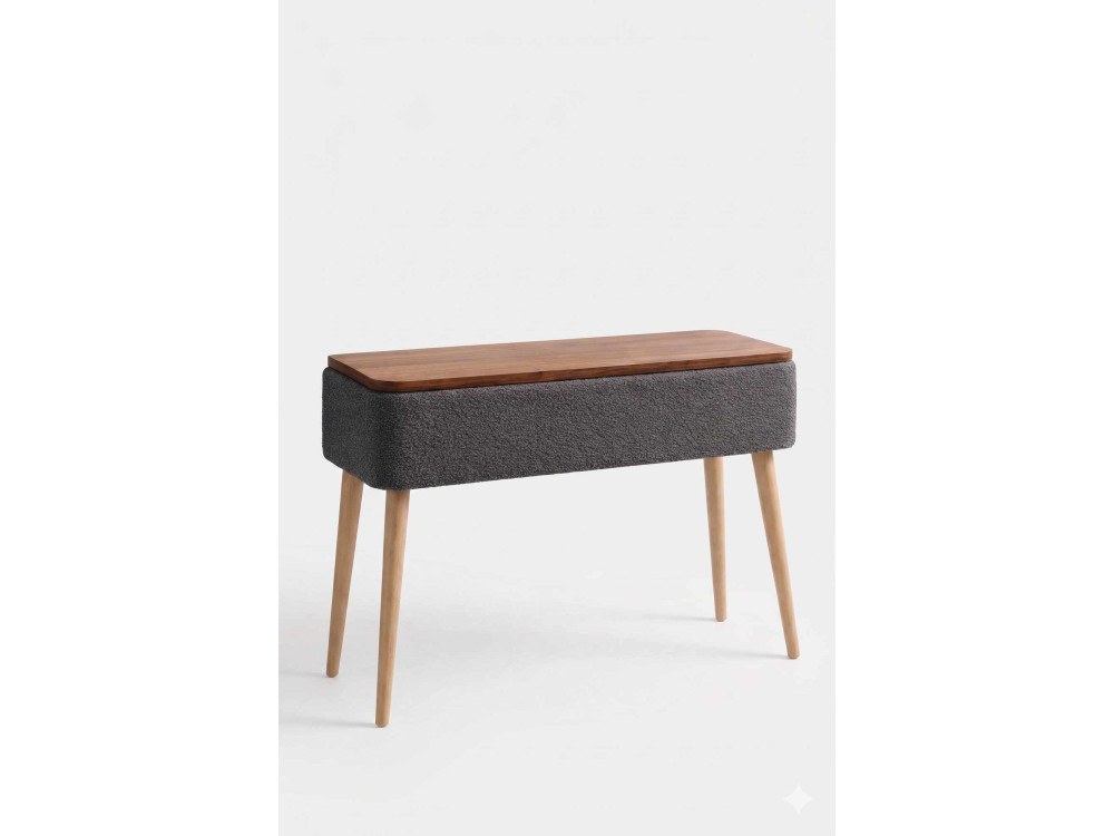 Aparador de madera «Sole» - 90 x 30 x 90 cm - Antracita