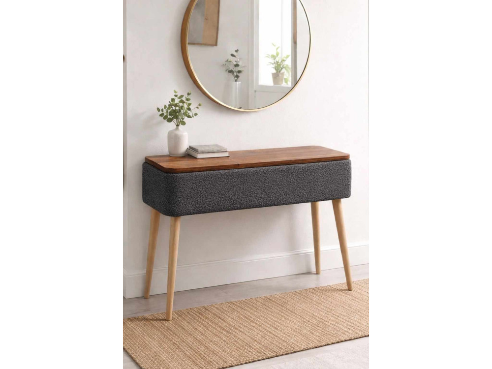 Aparador de madera «Sole» - 90 x 30 x 90 cm - Antracita