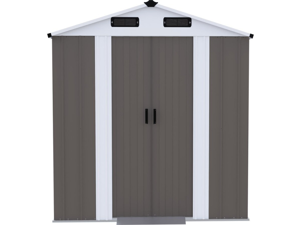Caseta de jardín metálica «Dallas II» - 2,17 m² - Color topo