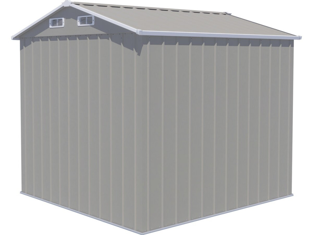 Caseta de jardín metálica «Nebraska» - 4,12 m² - Gris