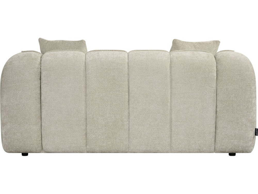 Sofá recto estilo «bubble» en tejido «Wagram» - 2 plazas - Beige