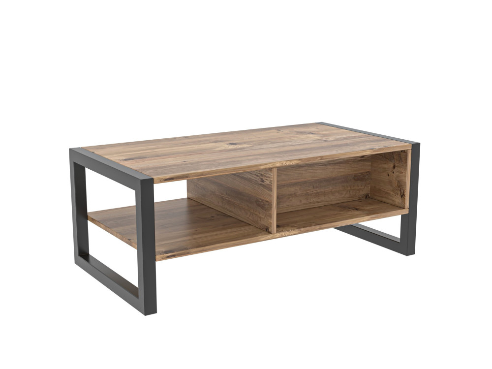 Mesa de centro de madera «Haldizen» - 105 x 55 x 40 cm - Marrón