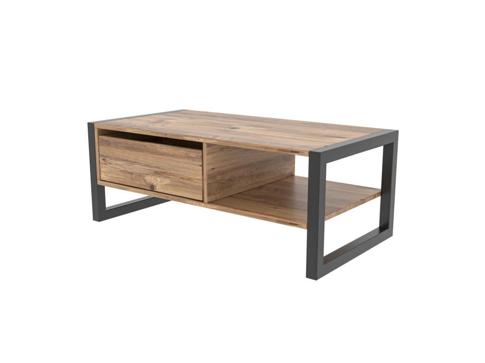 Mesa de centro de madera «Haldizen» - 105 x 55 x 40 cm - Marrón