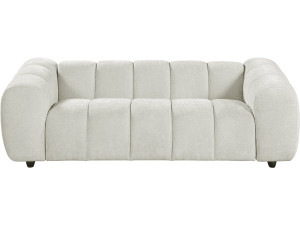 Sofá recto estilo «bubble» en tejido «Courcelles» - 3 plazas - Beige