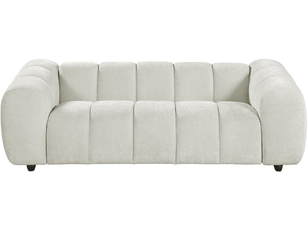 Sofá recto estilo «bubble» en tejido «Courcelles» - 3 plazas - Beige