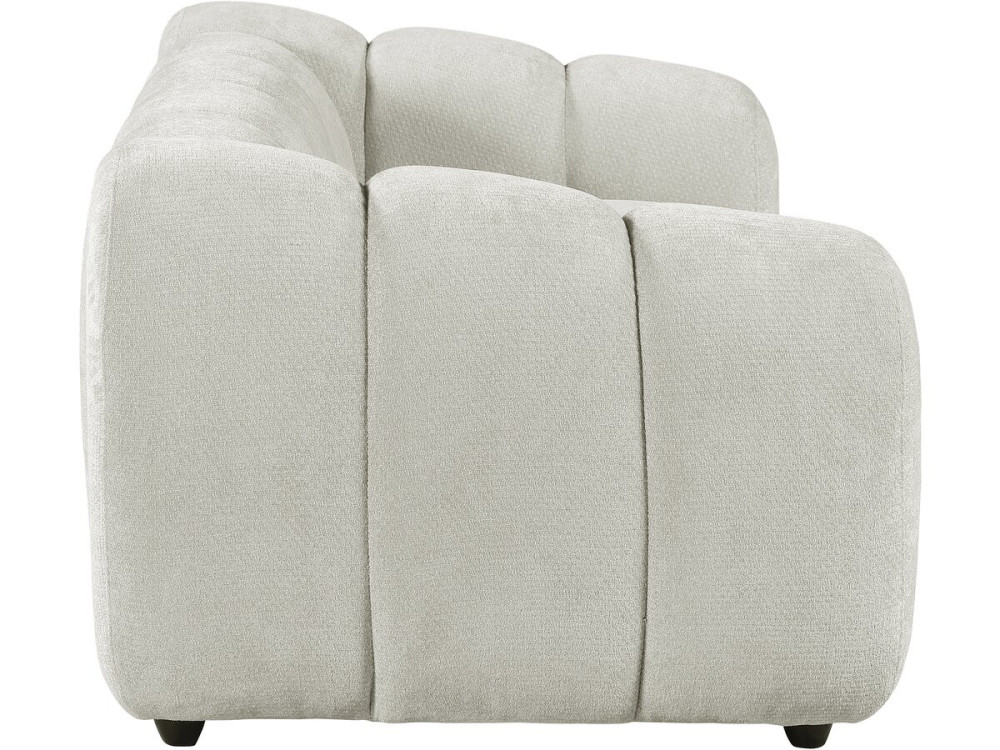 Sofá recto estilo «bubble» en tejido «Courcelles» - 3 plazas - Beige