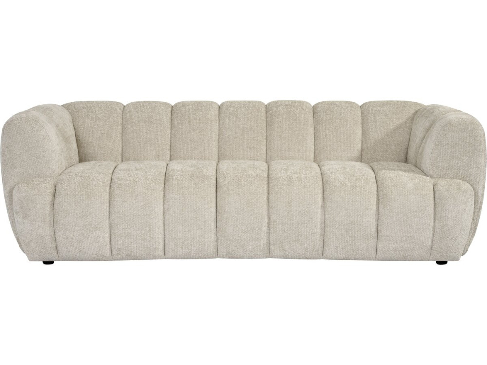 Sofá recto estilo «bubble» en tejido «Malakoff» - 3 plazas - Beige