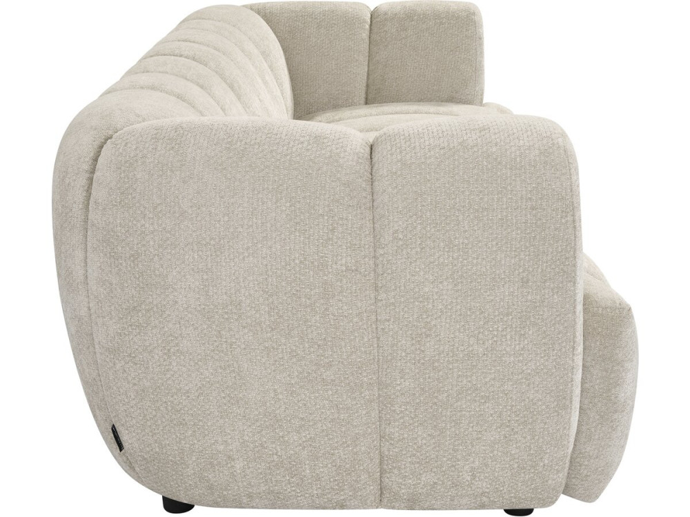 Sofá recto estilo «bubble» en tejido «Malakoff» - 3 plazas - Beige