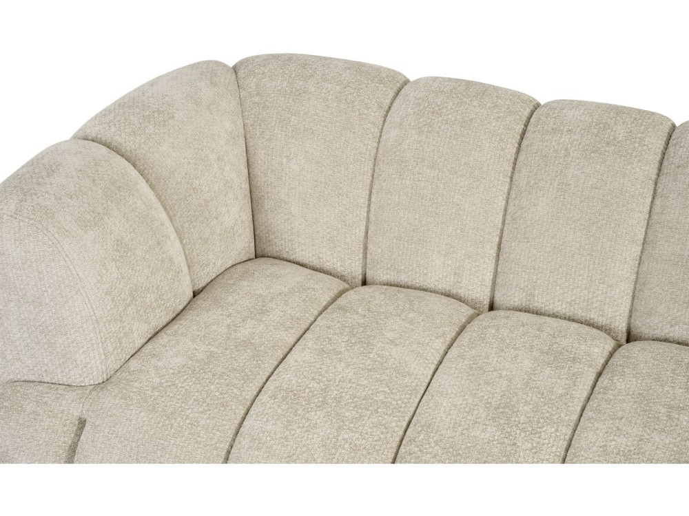 Sofá recto estilo «bubble» en tejido «Malakoff» - 3 plazas - Beige