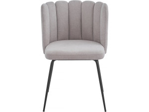 Silla de tela con flores "Anja" - Gris