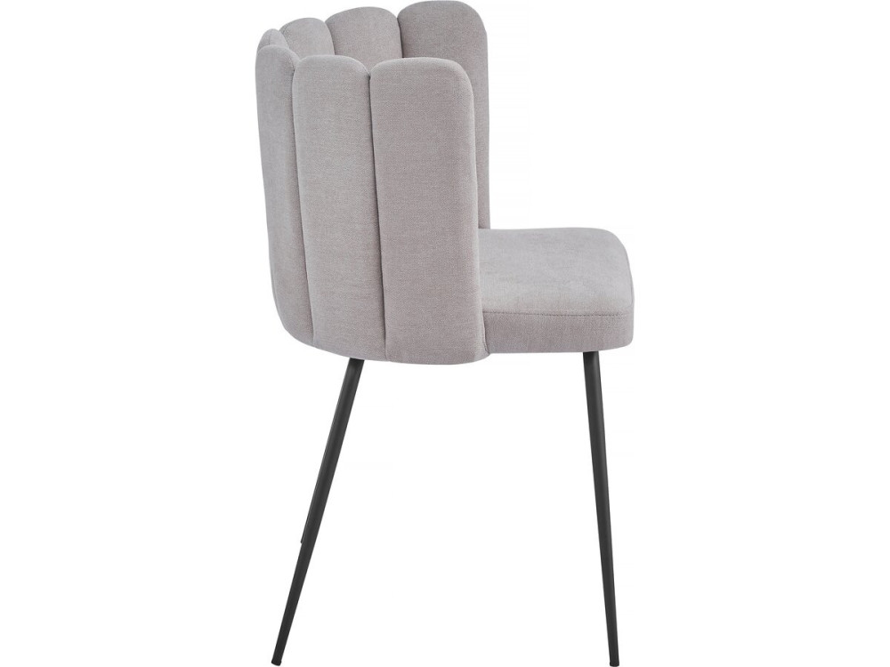 Silla de tela con flores "Anja" - Gris