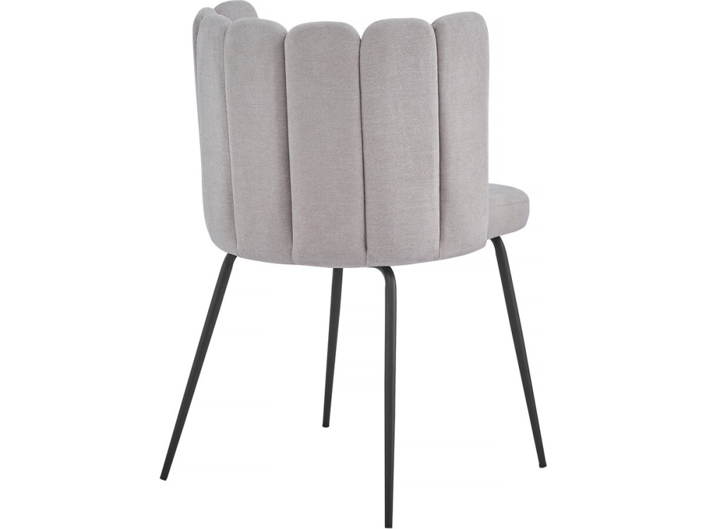 Silla de tela con flores "Anja" - Gris