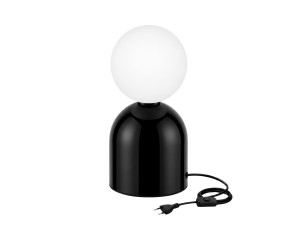 Lámpara de mesa de metal «Pupa» - 14 x 14 x 25 cm - Negra