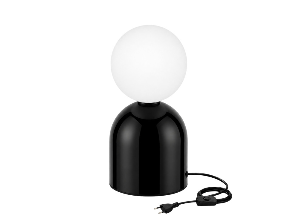 Lámpara de mesa de metal «Pupa» - 14 x 14 x 25 cm - Negra