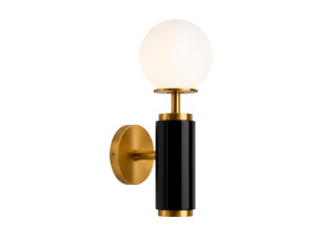Aplique de pared de metal «Moira» - 15 x 17 x 37 cm - Negro