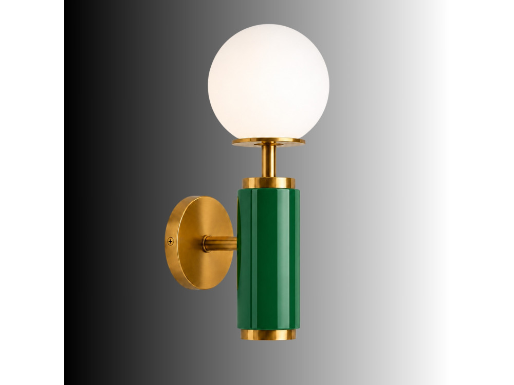 Aplique de pared de metal «Moira» - 15 x 17 x 37 cm - Verde