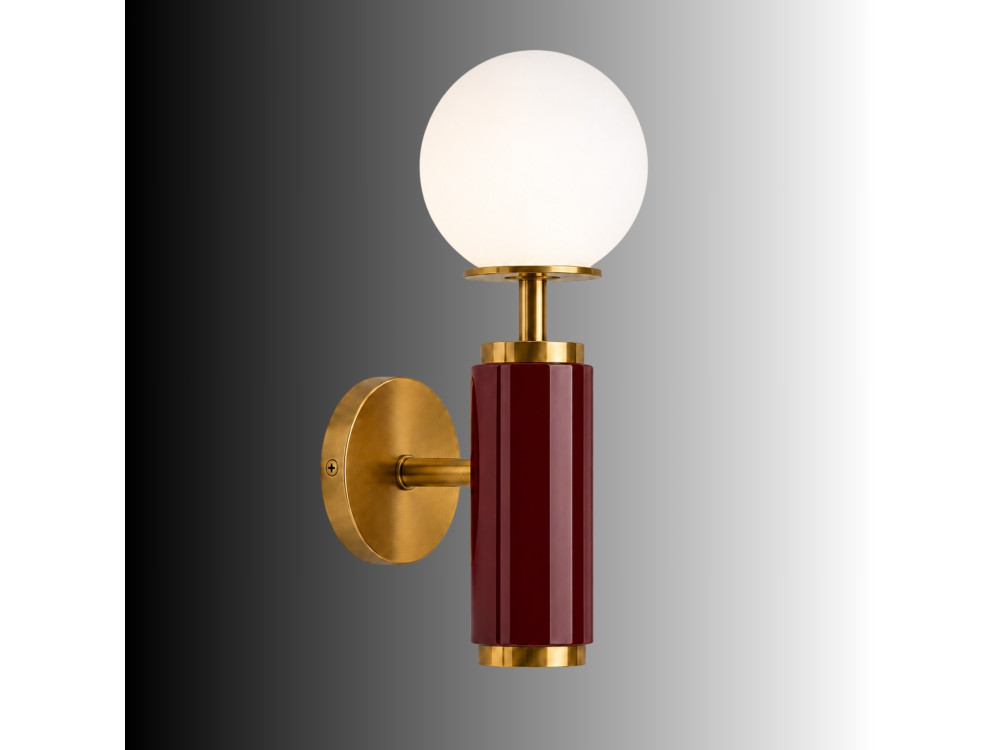 Aplique de pared de metal «Moira» - 15 x 17 x 37 cm - Rojo