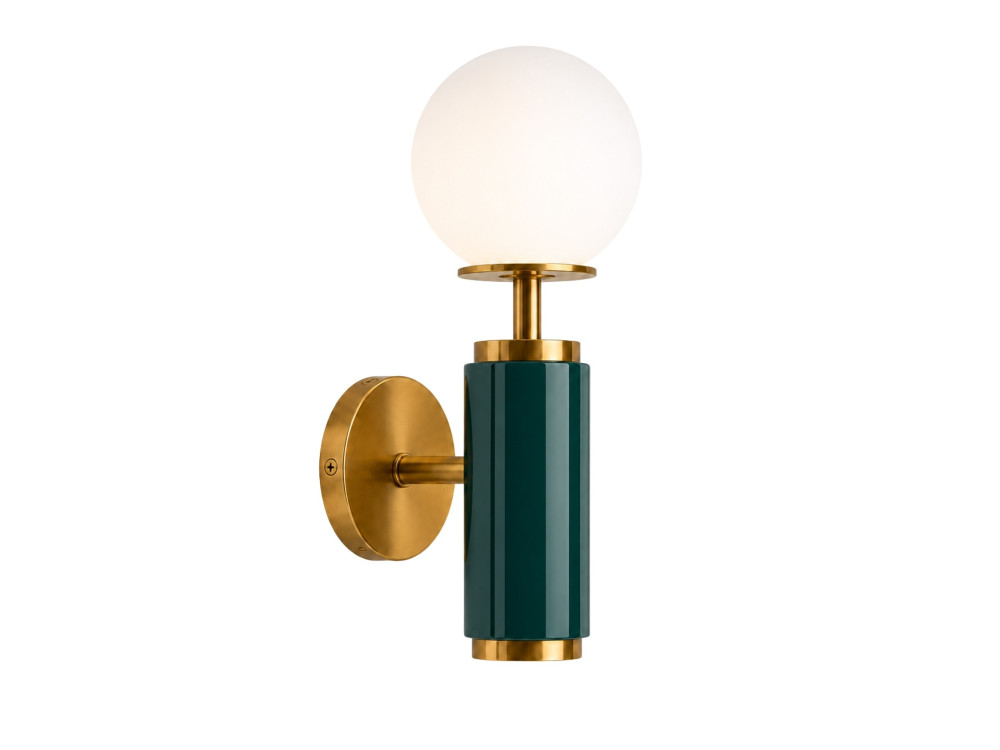 Aplique de pared de metal «Moira» - 15 x 17 x 37 cm - Verde