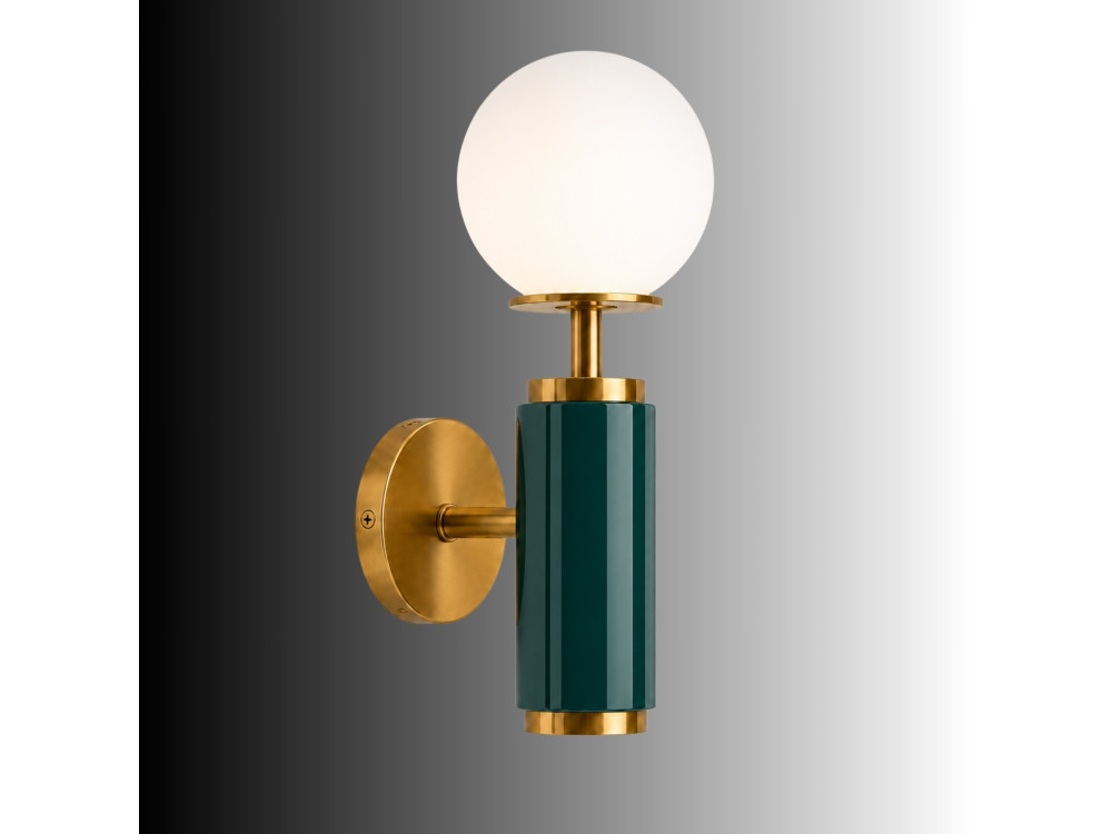 Aplique de pared de metal «Moira» - 15 x 17 x 37 cm - Verde