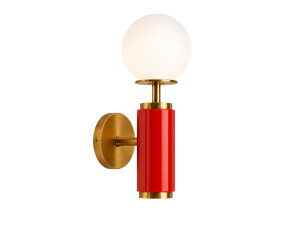 Aplique de pared de metal «Moira» - 15 x 17 x 37 cm - Rojo