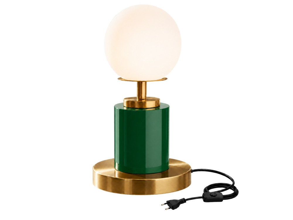 Lámpara de mesa de metal «Moira» - 17 x 17 x 34 cm - Verde