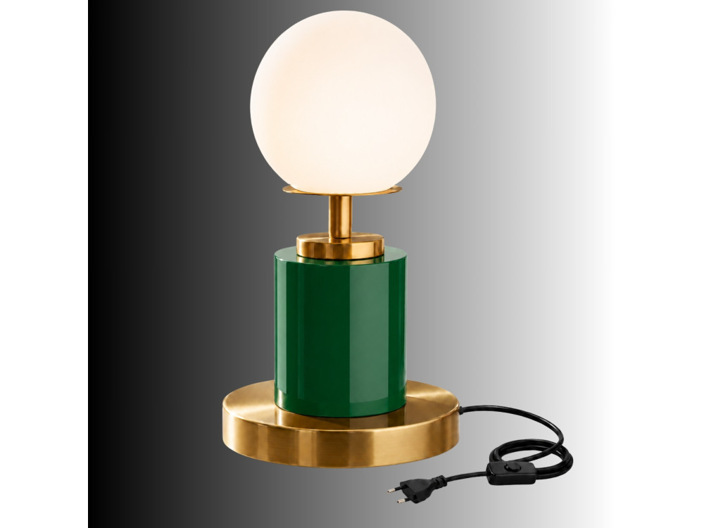 Lámpara de mesa de metal «Moira» - 17 x 17 x 34 cm - Verde