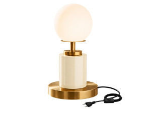 Lámpara de mesa de metal «Moira» - 17 x 17 x 34 cm - Beige