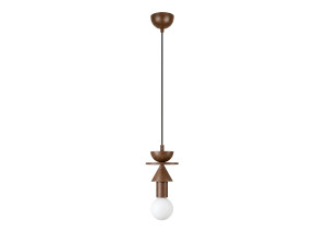 Lámpara colgante de madera «Rotas» - 13 x 13 x 118 cm - Marrón