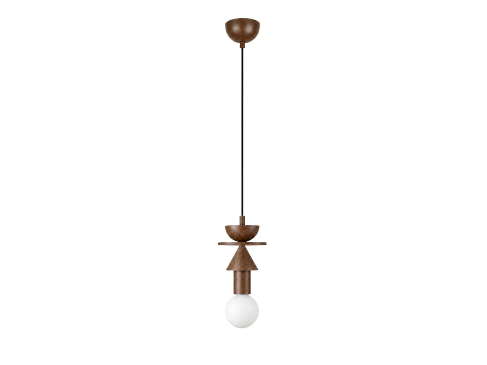 Lámpara colgante de madera «Rotas» - 13 x 13 x 118 cm - Marrón