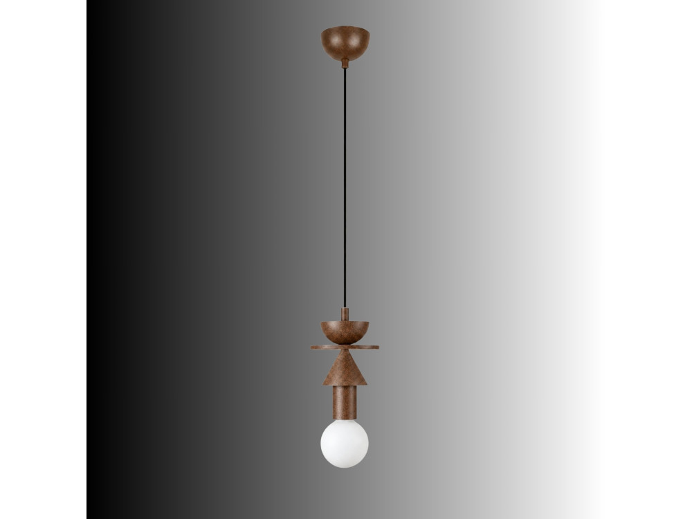Lámpara colgante de madera «Rotas» - 13 x 13 x 118 cm - Marrón
