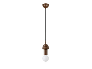 Lámpara colgante de madera «Rotas» - 10 x 10 x 113 cm - Marrón