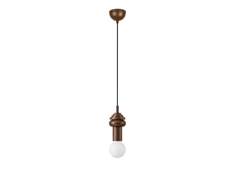 Lámpara colgante de madera «Rotas» - 10 x 10 x 113 cm - Marrón
