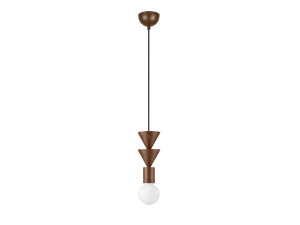 Lámpara colgante de madera «Rotas» - 10 x 10 x 115 cm - Marrón