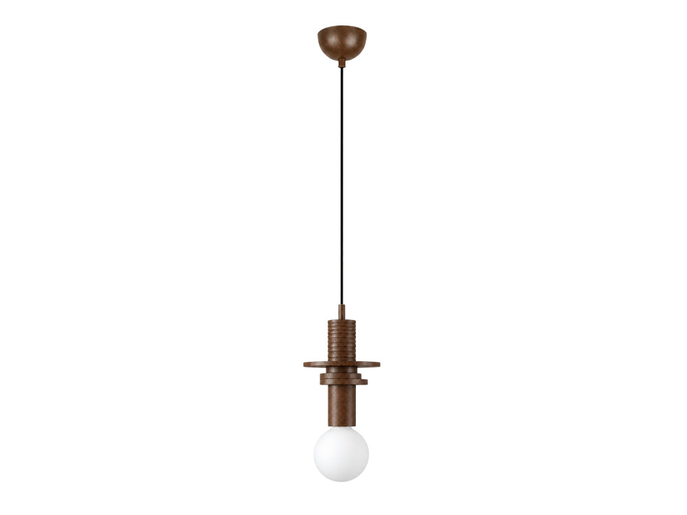 Lámpara colgante de madera «Rotas» - 13 x 13 x 113 cm - Marrón
