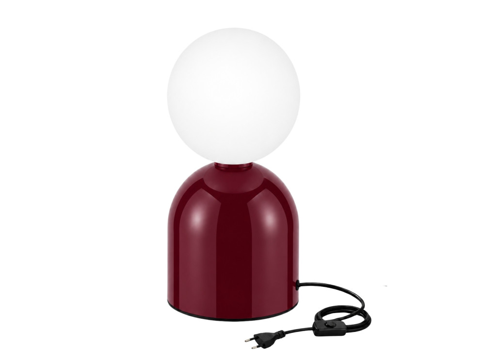 Lámpara de mesa de metal «Pupa» - 14 x 14 x 25 cm - Rojo