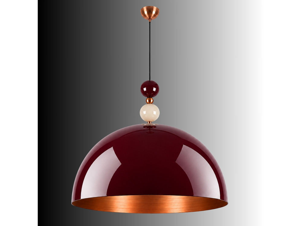 Lámpara colgante de metal «Bubble» - 60 x 60 cm - Burdeos