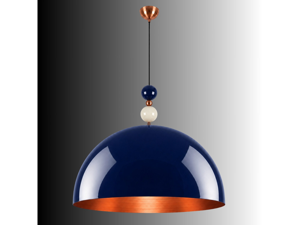 Lámpara colgante de metal «Bubble» - 60 x 60 cm - Azul marino