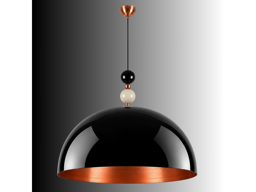 Lámpara colgante de metal «Bubble» - 60 x 60 cm - Negro