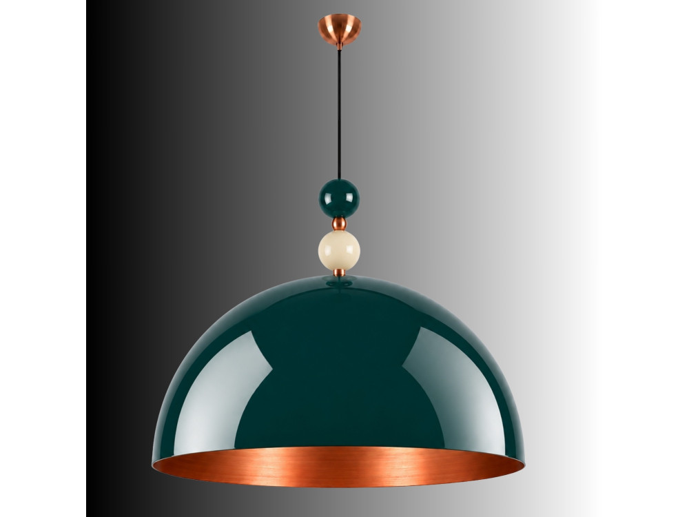 Lámpara colgante de metal «Bubble» - 60 x 60 cm - Verde oscuro