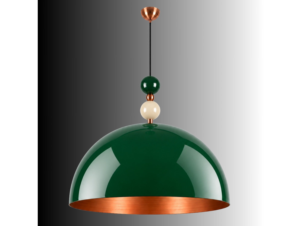 Lámpara colgante de metal «Bubble» - 60 x 60 cm - Verde oscuro